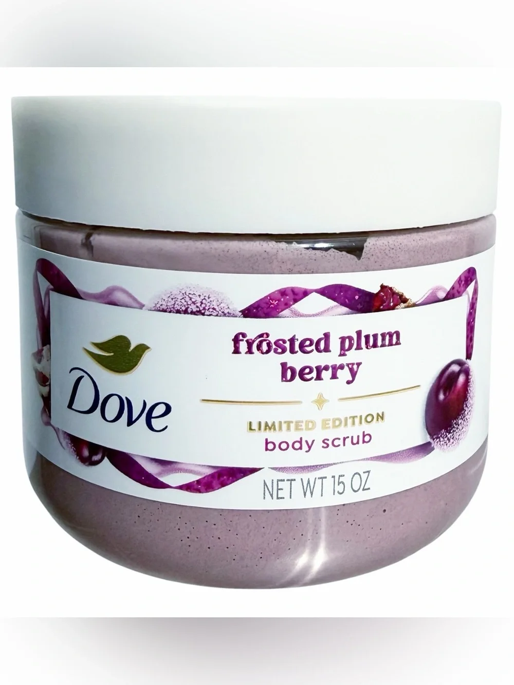 Dove FROSTED PLUM BERRY 15 oz Body Scrub ~ Limited Edition ~ NEW